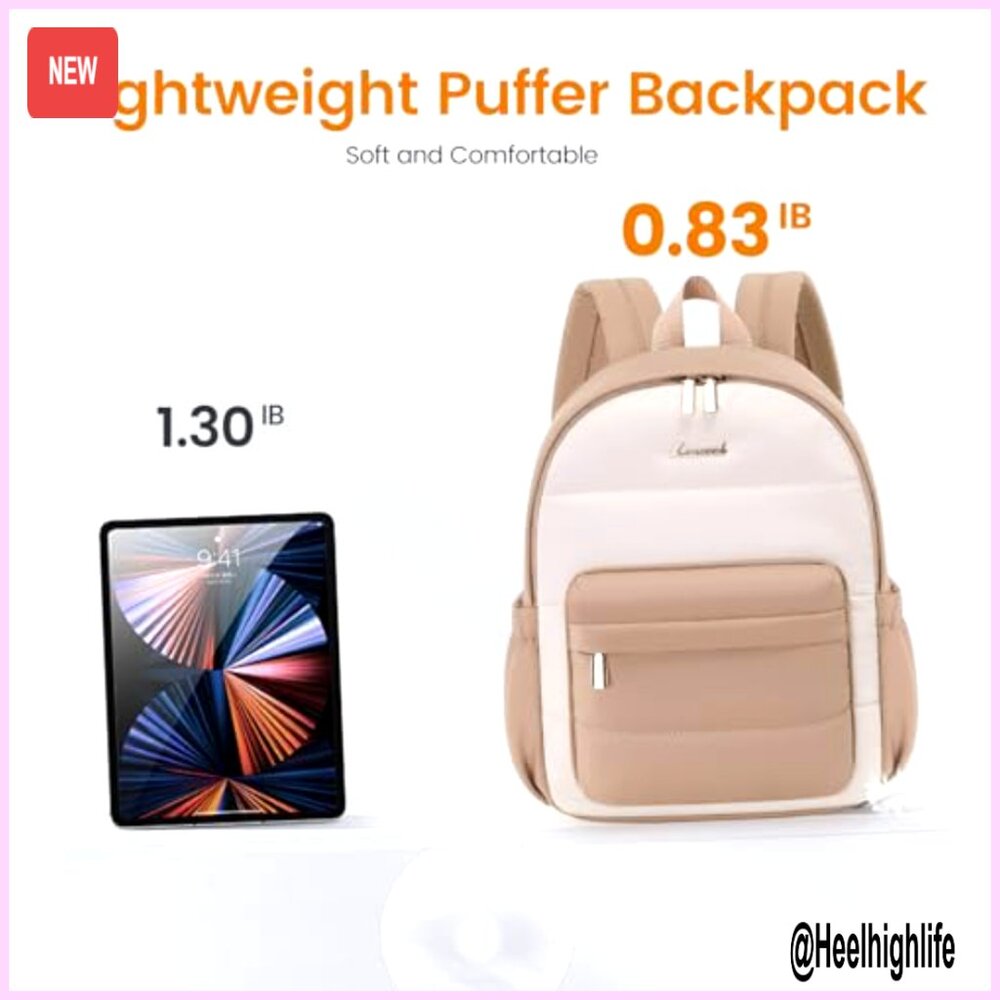 Mini Puffer Backpack Lightweight Daypack Anti-The… - image 2